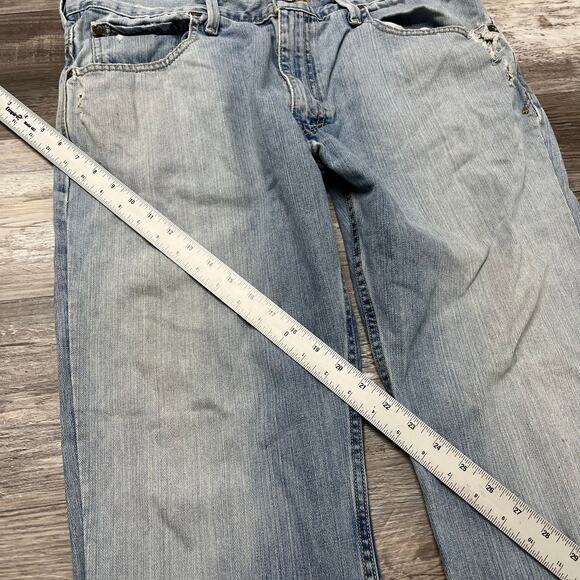 2000s Levis Silver Tab Faded Light Wash Blue Mens 35x30 Skater Bootcut Jeans Y2K - Picture 4 of 14